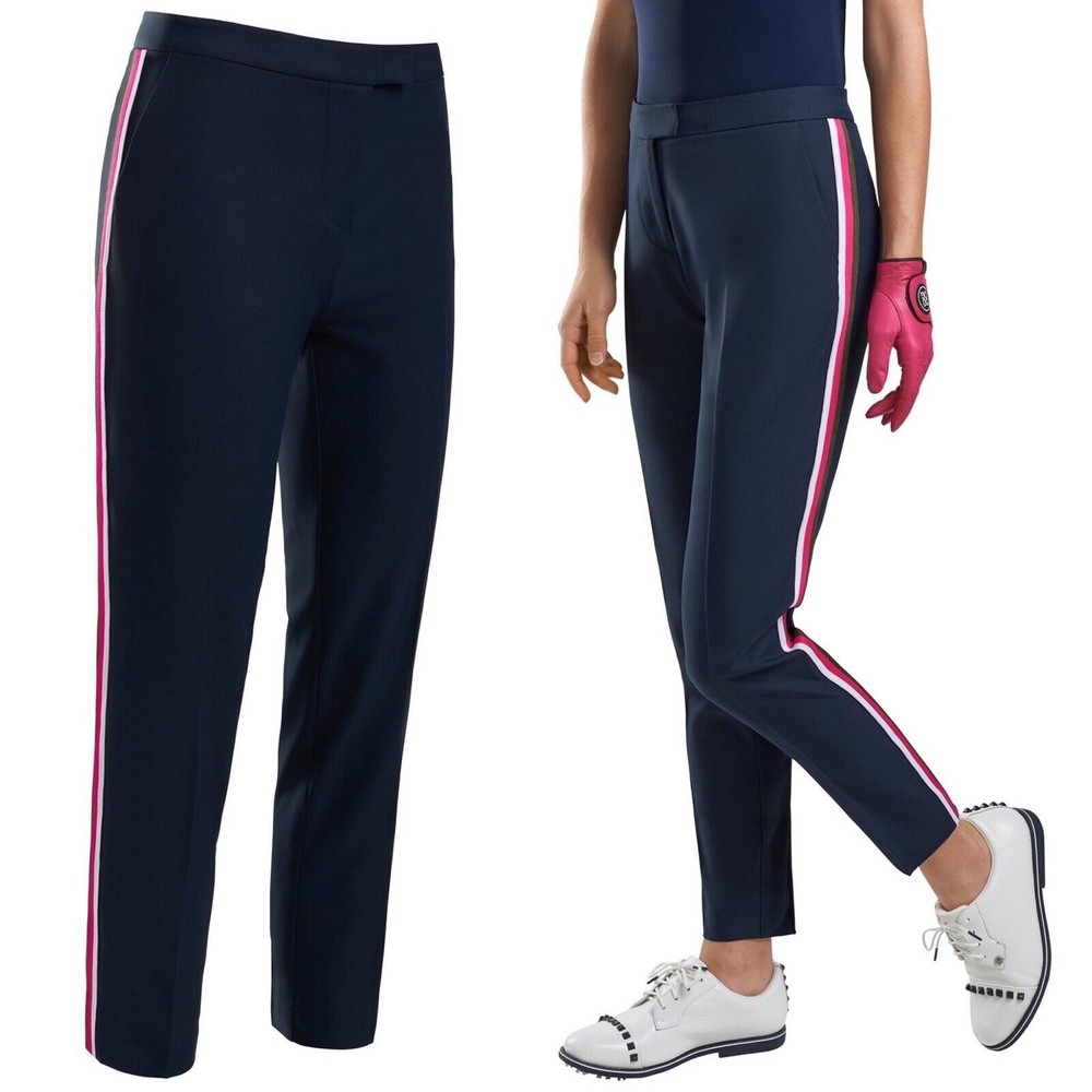 G/Fore Womens Tux Straight Leg Trouser Pants 2 4 6 8 10 Twilight/Pink/Olive Golf